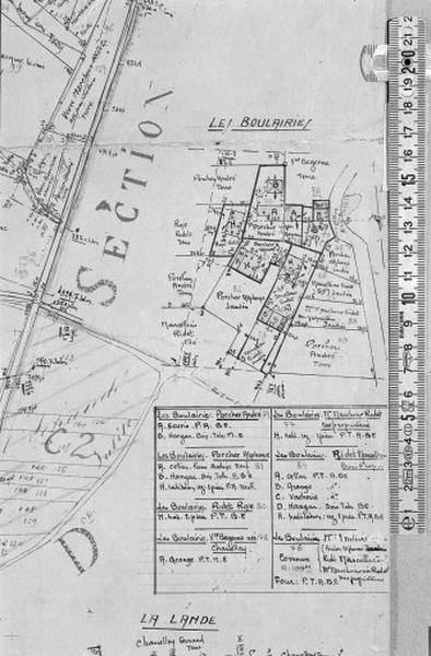 Cadastre de 1812-1813 révisé en 1944, section Au (minute).