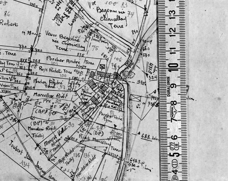 Cadastre de 1812-1813 révisé en 1944, section Au (minute).