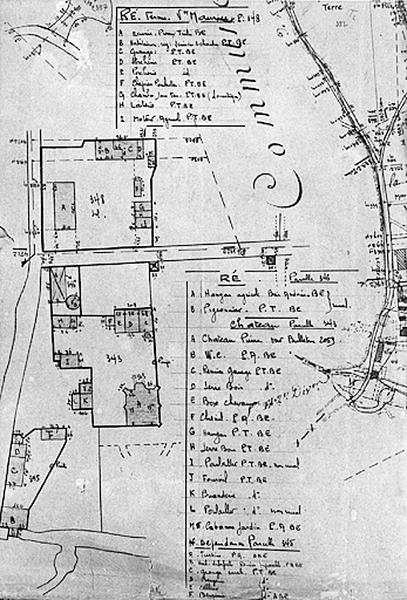 Extrait de la minute de révision du plan cadastral ancien, section B1, éch. 1/2500e, 1939 : lieu-dit Ré.