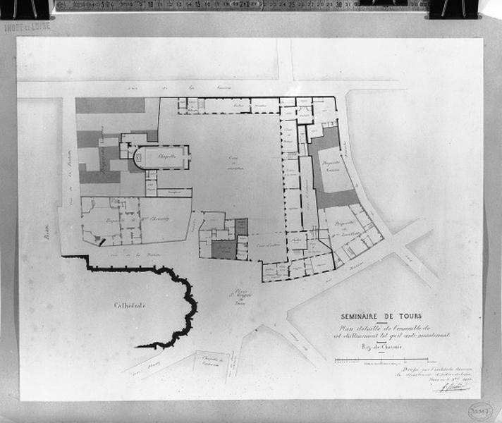 Plan détaillé...tel qu'il existe maintenant, signé et daté : G. Guérin, 1853.