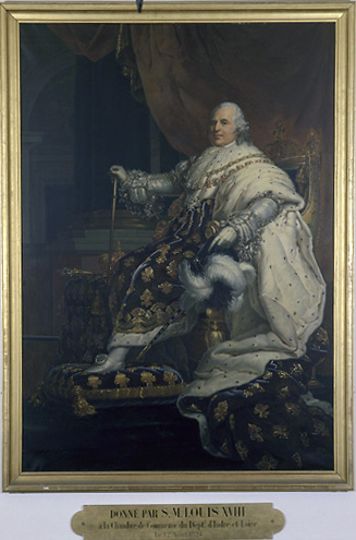 Tableau : Louis XVIII en costume de sacre