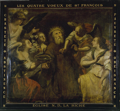 Les quatre voeux de saint François de Paule par J. Le Pileur.