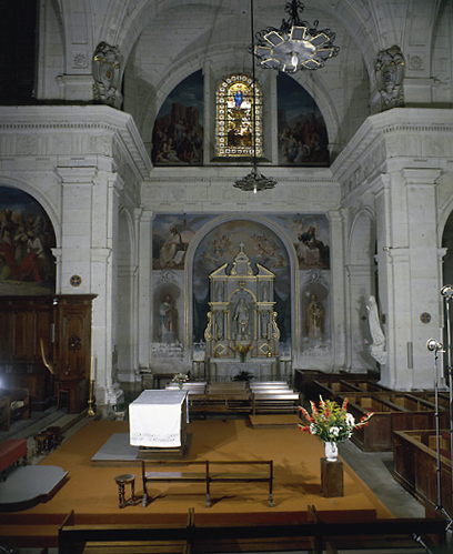 Chapelle saint Joseph : vue d'ensemble du bras droit du transept : Pères de l'Eglise et prophètes.