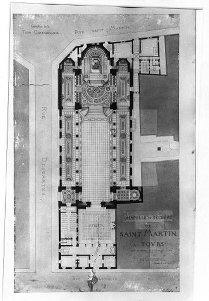 Plan général par Victor Laloux, vers 1890-1895.