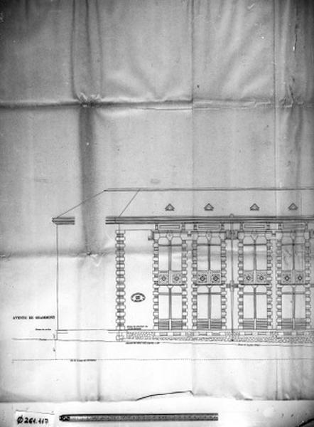 Groupe scolaire Ferdinand-Buisson : façade principale, détail, par H. Prath, 20 décembre 1898.