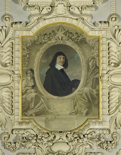 Salle des Fêtes : portrait de Descartes par Schommer.