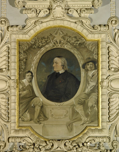 Salle des Fêtes : portrait de Vigny par Schommer.