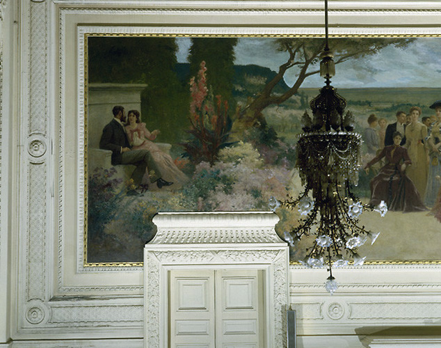 Salle des Mariages : peinture de Cormon, extrêmité gauche de la composition, partie nord.