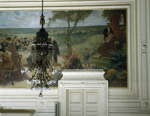 Salle des Mariages : peinture de Cormon, extrêmité droite de la composition, partie sud.