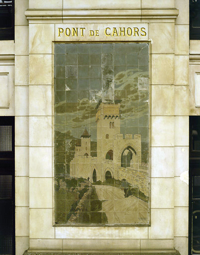 Panneaux de céramique : Pont de Cahors.