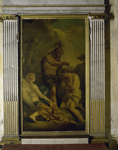 Première chapelle du bas côté sud : tableau : Baptème du Christ.