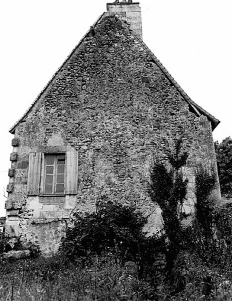 Vue générale du mur pignon sud du château, du sud.