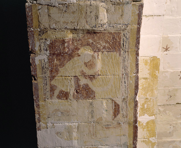 Calendrier des saisons, détail : scène de moisson (intrados de l'arc triomphal).