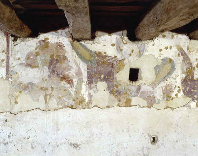 Fragment d'une scène biblique (mur sud de la nef)