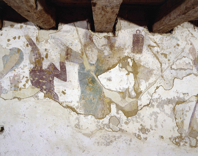 Fragment d'une scène biblique (mur sud de la nef)