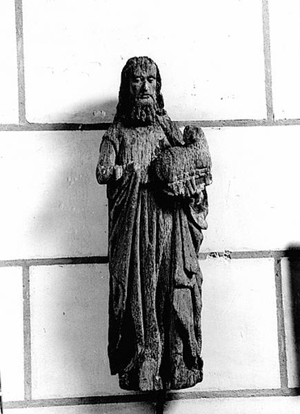 Ensemble de statue, 2 bas-reliefs : Saint Jean-Baptiste, sainte Barbe