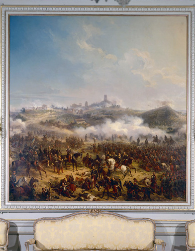 Tableau : le maréchal Baraguey d'Hilliers à Solférino