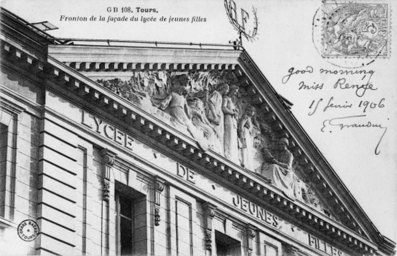 Vue d'ensemble du fronton au début du XXème siècle.