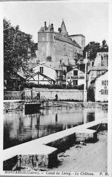 Château ; canal de navigation dit canal du Loing