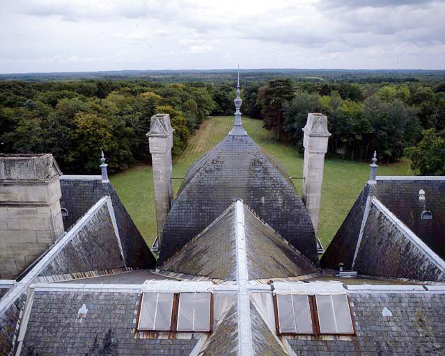 Parc découvert depuis la lanterne du château.