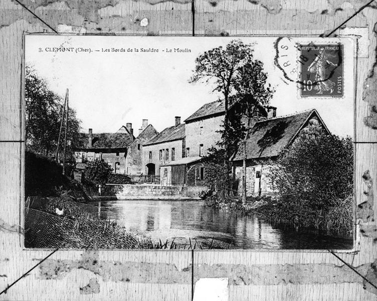 Vue du moulin Dabas au bord de la Sauldre.