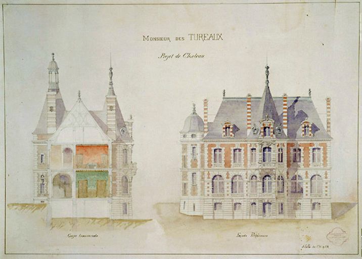 Projet, élévation et coupe