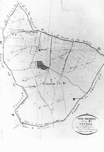 Feuille de section du plan cadastral ancien, section D3, éch. 1/2500e, 1813.