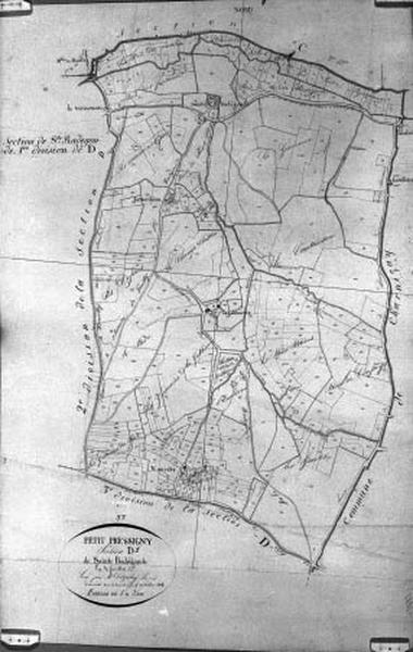 Cadastre napoléonien section D1, vue d'ensemble de la feuille.
