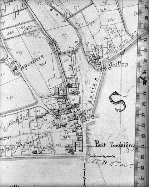 Cadastre napoléonien, détail : Bourg.