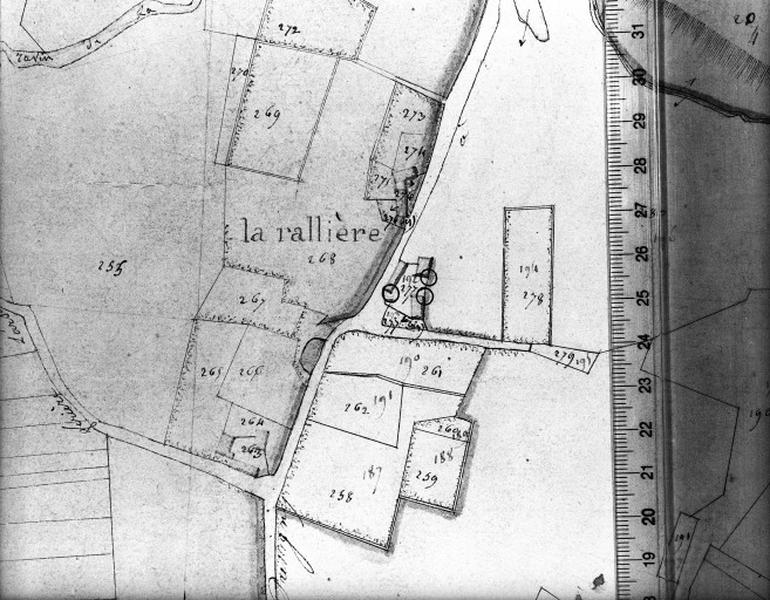 Cadastre napoléonien, détail : la Rallière.