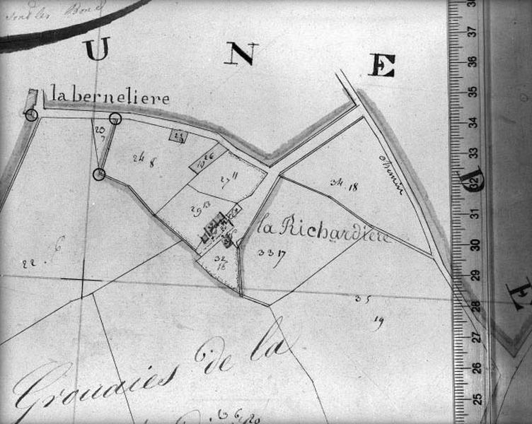 Cadastre napoléonien, détail : la Richardière.