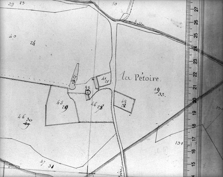 Cadastre napoléonien, détail : la Pétoire.