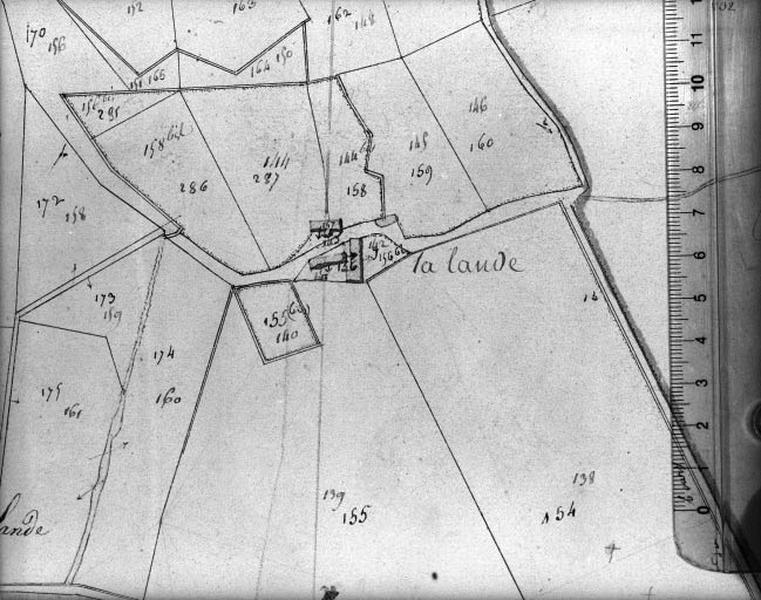 Cadastre napoléonien, détail : la Lande.