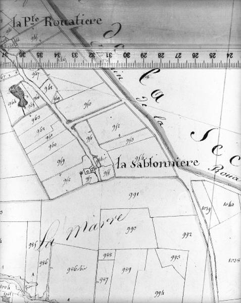 Cadastre napoléonien, détail : la Sablonnière.