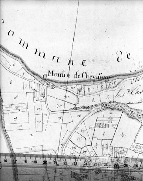 Cadastre napoléonien, détail : Chevarnay.
