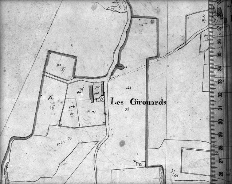 Cadastre napoléonien, détail : les Girouards.