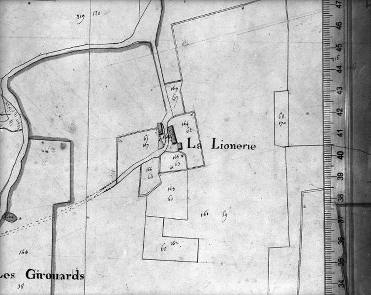 Cadastre napoléonien, détail : la Lionerie.