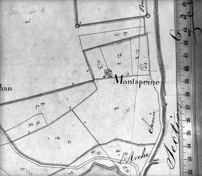 Cadastre napoléonien, détail : Montapeine.