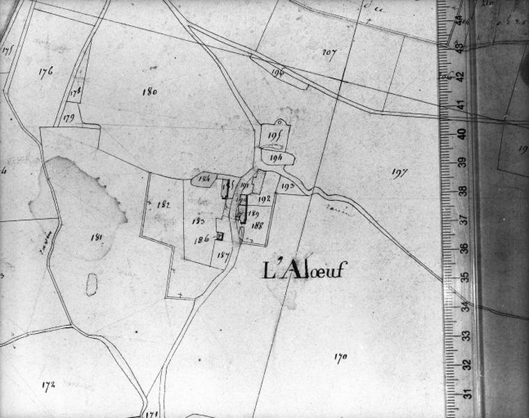 Cadastre napoléonien, détail : l'Aloeuf.