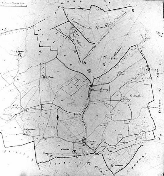 Feuille de section du plan cadastral ancien, section A3, éch. 1/2500e, 1812, 2e partie.