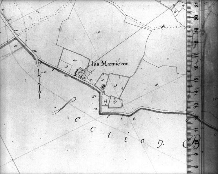 Cadastre napoléonien, détail : les Marinières.