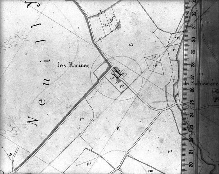 Cadastre napoléonien, détail : les Racines.