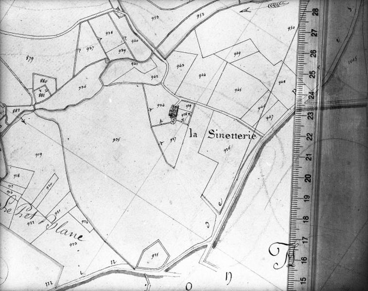 Cadastre napoléonien, détail : la Sinetterie.