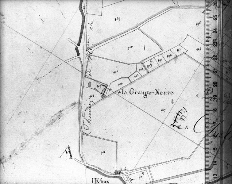 Cadastre napoléonien, détail : la Grange Neuve.