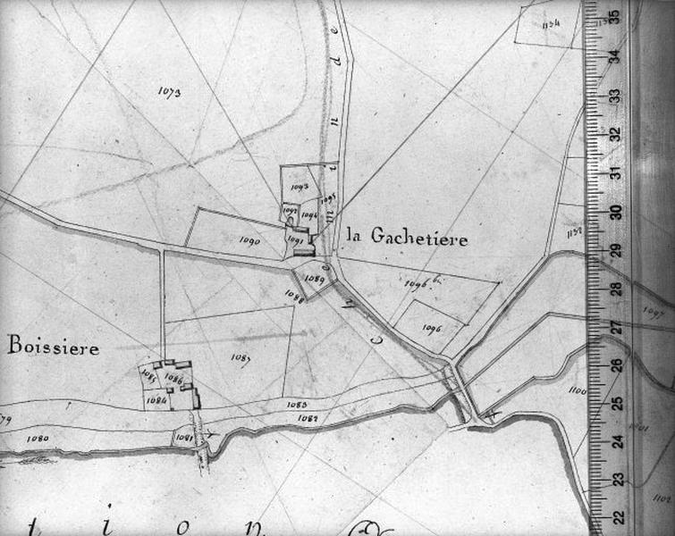 Cadastre napoléonien, détail : la Gachetière.