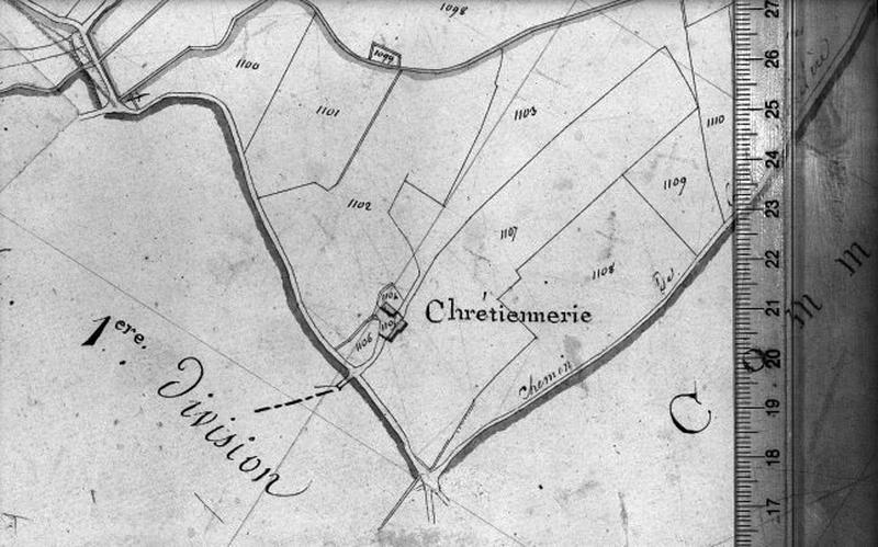 Cadastre napoléonien, détail : la Chretiennerie.