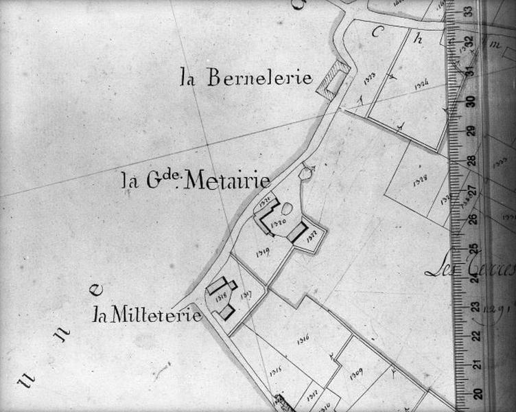 Cadastre napoléonien, détail : la Grande Métairie.