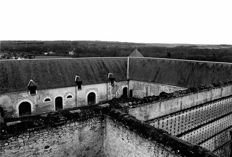 Vue d'ensemble de la ferme depuis le comble.