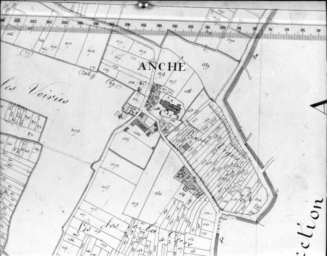 Extrait du plan cadastral ancien, section A1, 1832, éch.1/2500e