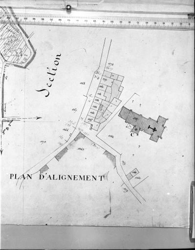 Extrait du plan cadastral ancien, section A1, 1832, éch.1/625e.